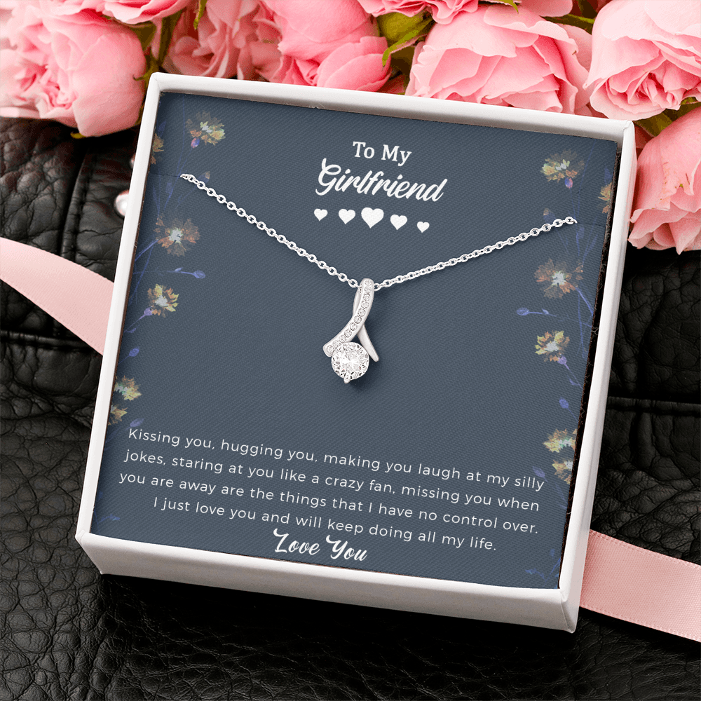 Girlfriend Alluring Beauty Necklace Gift For Her - I Just Love You And Will Keep Doing All My Life.