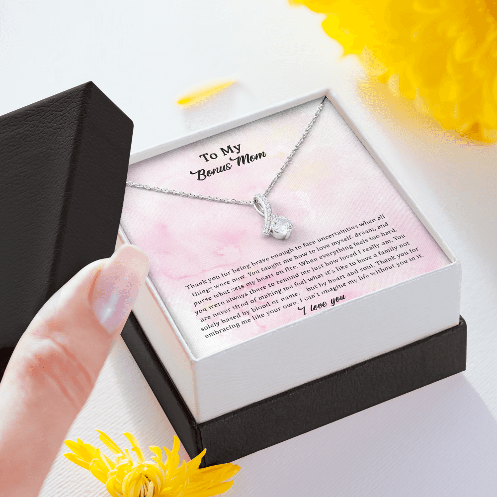Bonus Mom Necklace, Step Mom Gift For Christmas, Birthday & Mother's Day