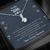 To My Wonderful Wife Silver Alluring Beauty Necklace