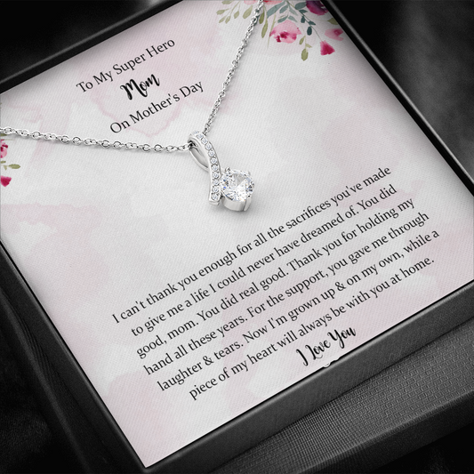 Necklace Gift For Mom, Birthday Gift For Mom, Mother's Day Necklace Gift, Jewelry For Mom, Message Necklace For Mom