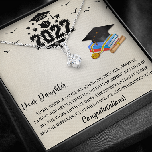 Class Of 2022 Graduation Necklace Gift For Daughter, Senior 2022 Graduation Gift