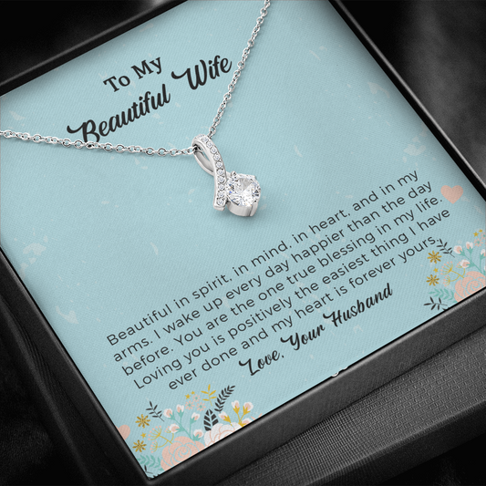 Alluring Beauty Necklace for My Wife, Anniversary Necklace for Her, Romantic Birthday Jewelry Gift for Women