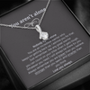 Cancer Survivor Gifts For Woman Necklace, You Aren't Alone Cancer Support Jewelry.