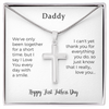 First Fathers Day Cross Necklace Gift From Baby, First Time Dad Gift, Gift For Dad From Baby, First Fathers Day Gift Ideas