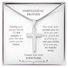 Unbiological Brother Cross Necklace, Gifts For Step Brothers, Brother In Law Gifts, Gifts For Brother In Law Birthday, Best Brother In Law