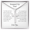 To My Stepped Up Dad Bonus Dad Men Cross Necklace Gift For Stepdad Father's Day Gift Best Dad Gift