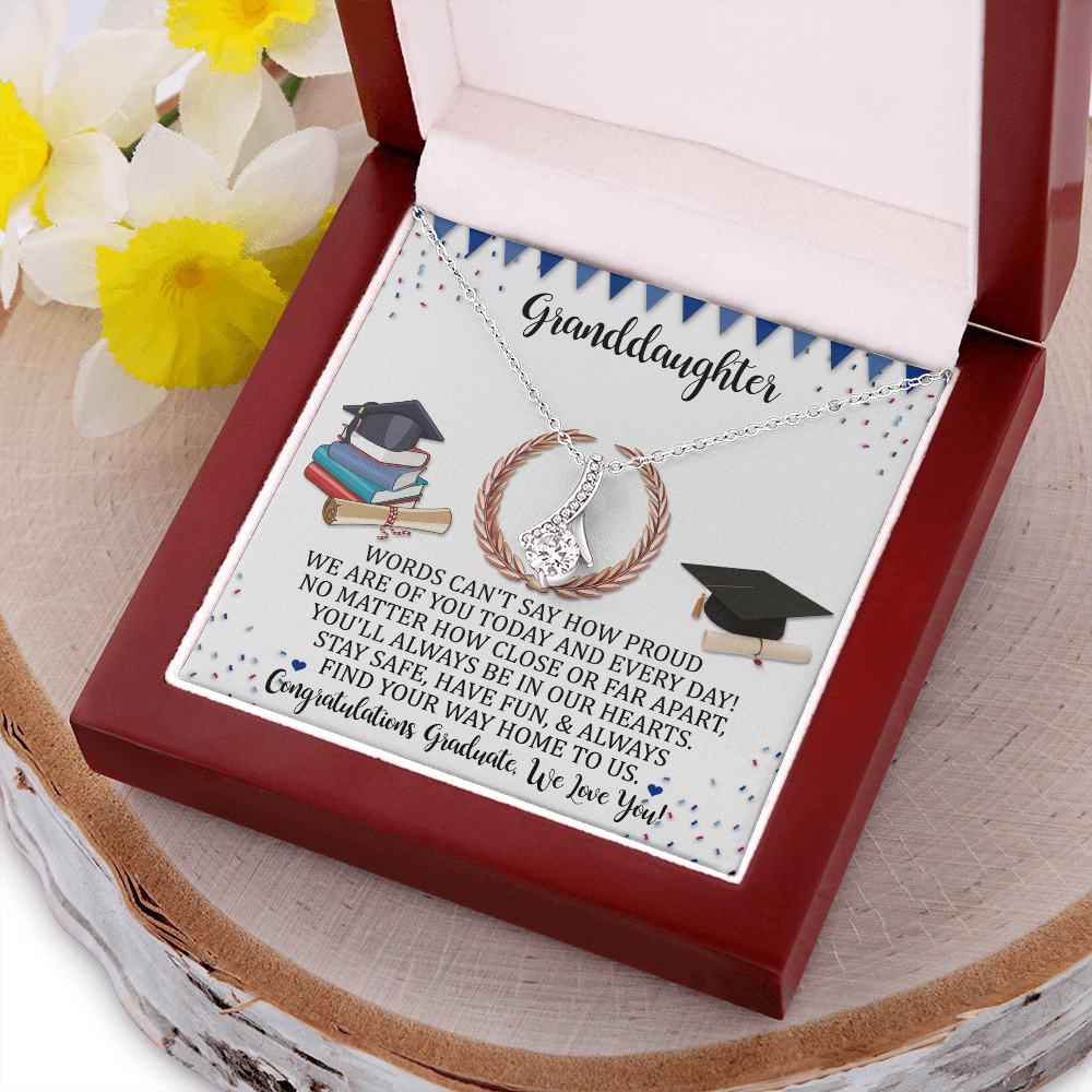 Graduation Gift For Granddaughter, Class Of 2022 Senior  Alluring Beauty Necklace From Grandparent