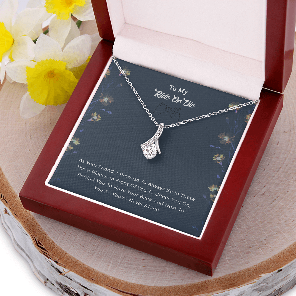 Best Friend Birthday Necklace Gifts, Ride Or Die