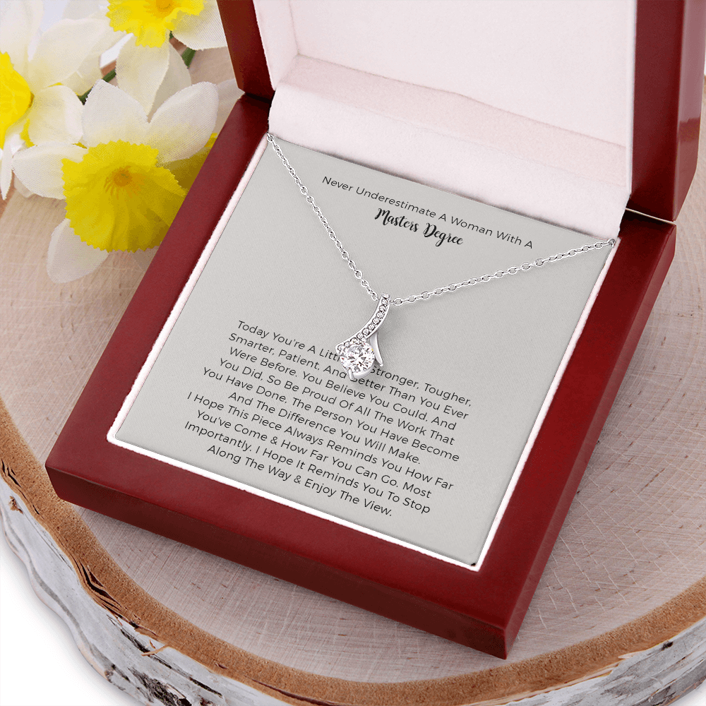 Master Degree  Alluring Beauty Necklace   - Graduation Gifts For Her, Best Graduation Gifts For Friend, Graduation Gift College Male, Guy Graduation Gift