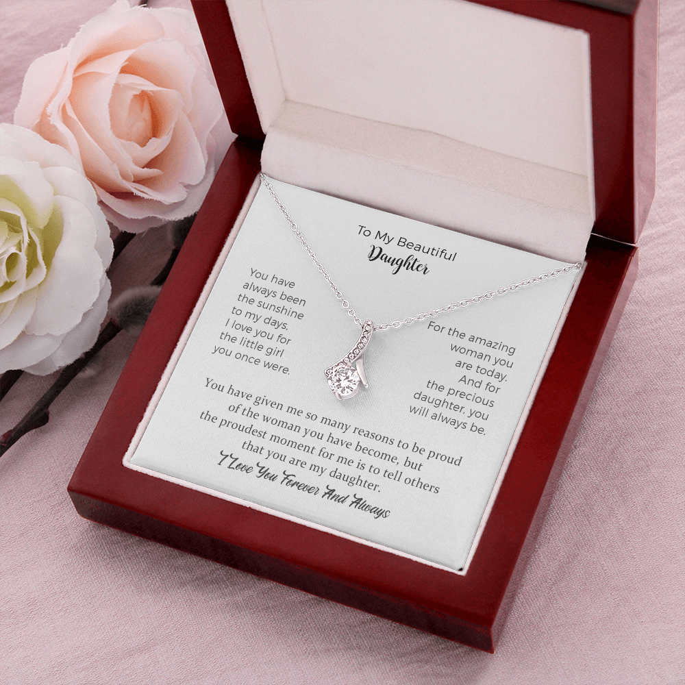 To My Beautiful Daughter - The Sunshine To My Days - Alluring Beauty Necklace
