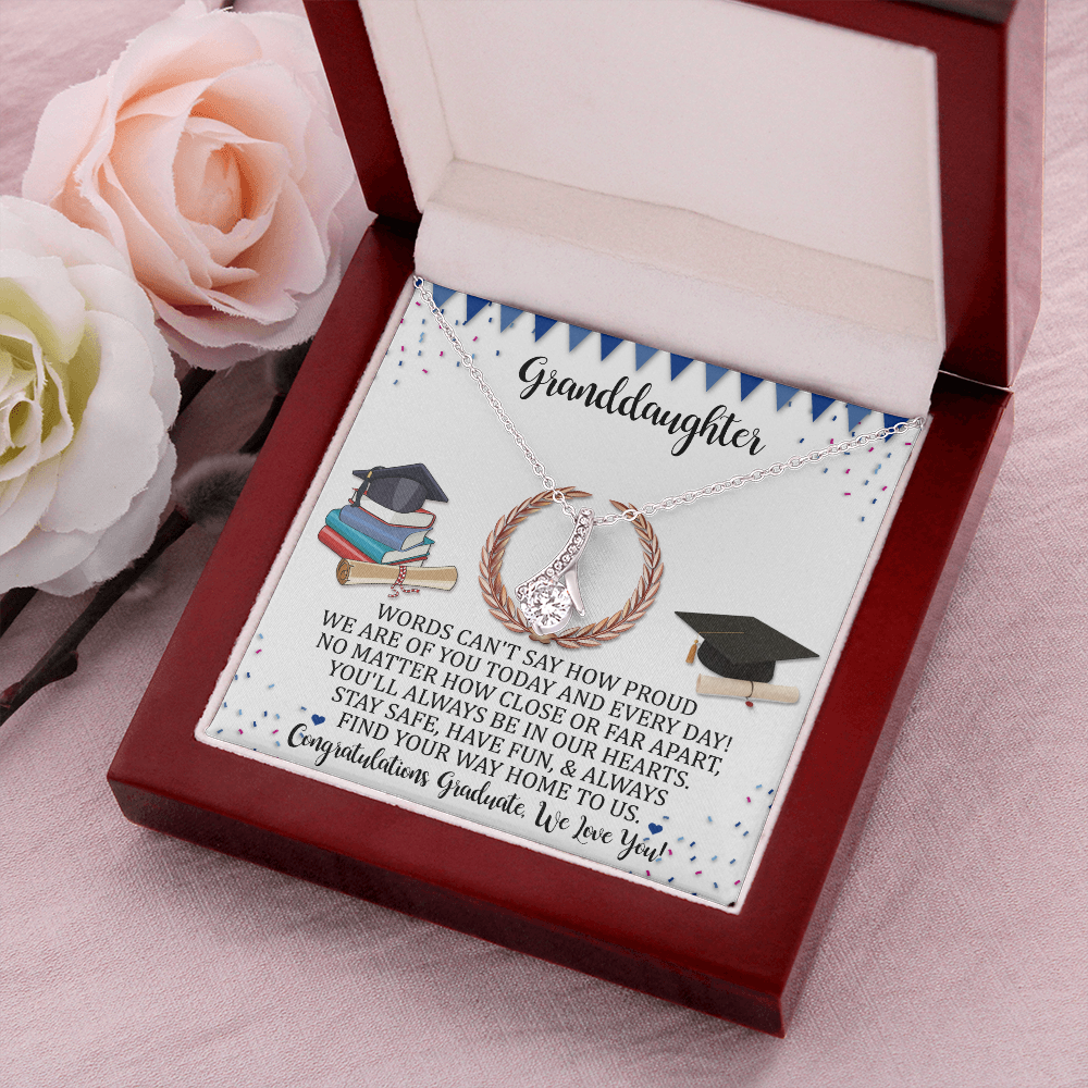 Graduation Gift For Granddaughter, Class Of 2022 Senior  Alluring Beauty Necklace From Grandparent