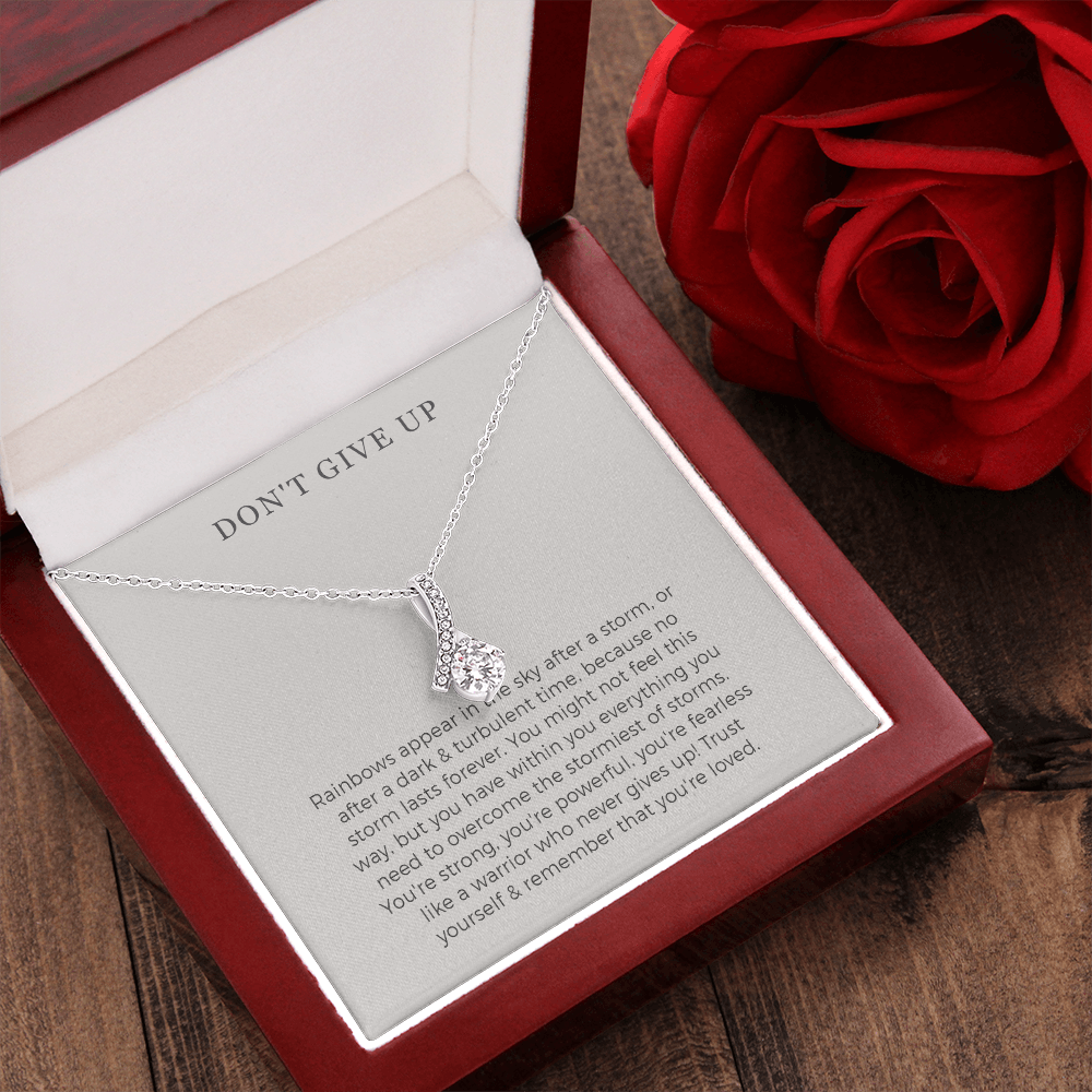 Inspirational Breast Cancer Survivor Necklace Gifts For Women, Strong Women Encourage Necklace Gifts