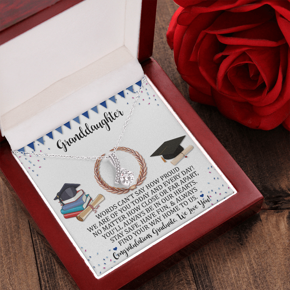 Graduation Gift For Granddaughter, Class Of 2022 Senior  Alluring Beauty Necklace From Grandparent