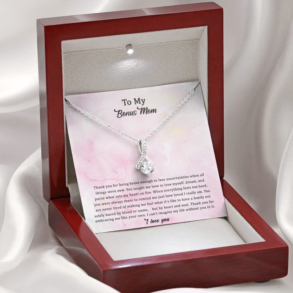 Bonus Mom Necklace, Step Mom Gift For Christmas, Birthday & Mother's Day