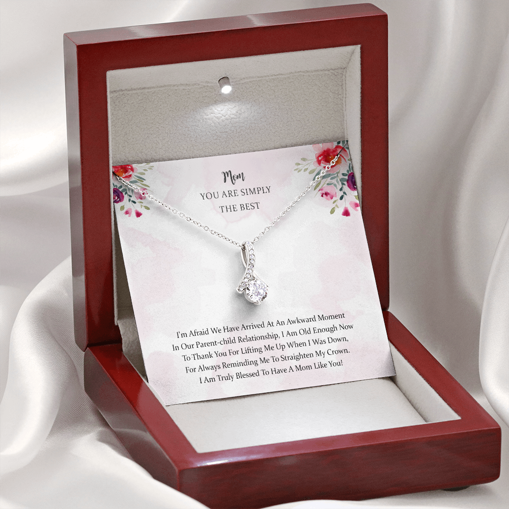 Funny Mothers Day Message Card Necklace Mom You Are The Best Card For Mom From Daughter Mother's Day Gift From Daughter