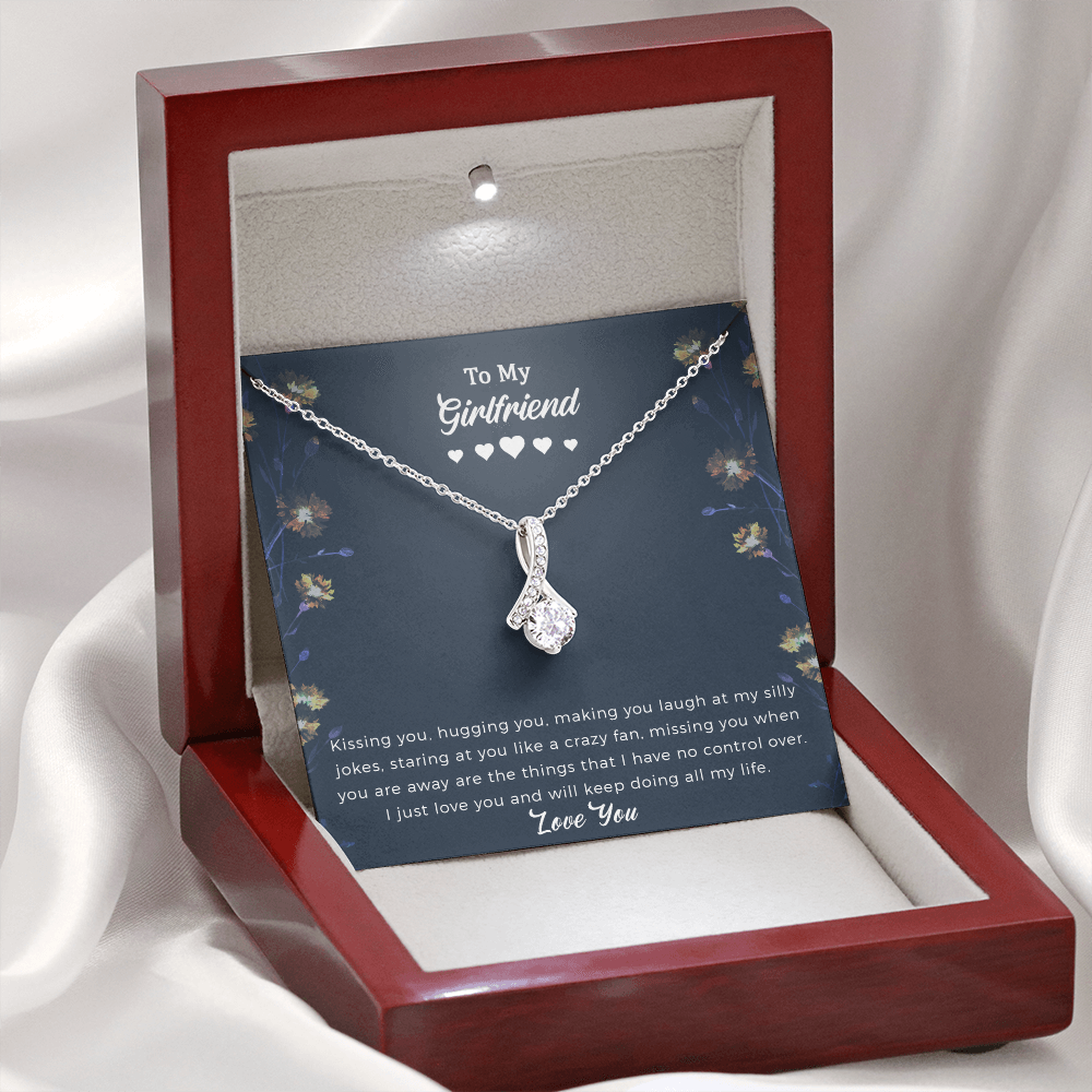 Girlfriend Alluring Beauty Necklace Gift For Her - I Just Love You And Will Keep Doing All My Life.