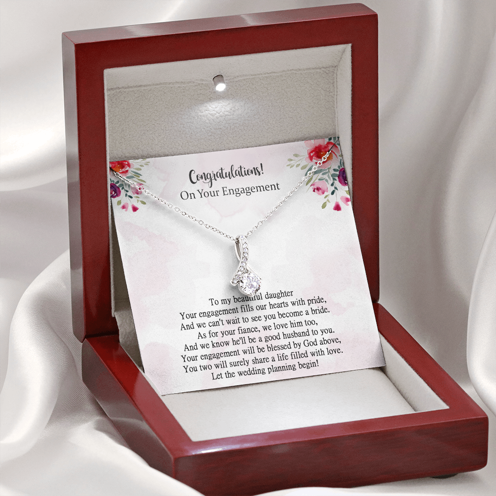 Engagement Gift For Daughter, Engagement Necklace Gift For Her From Parents