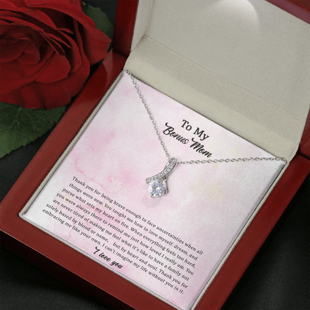 Bonus Mom Necklace, Step Mom Gift For Christmas, Birthday & Mother's Day