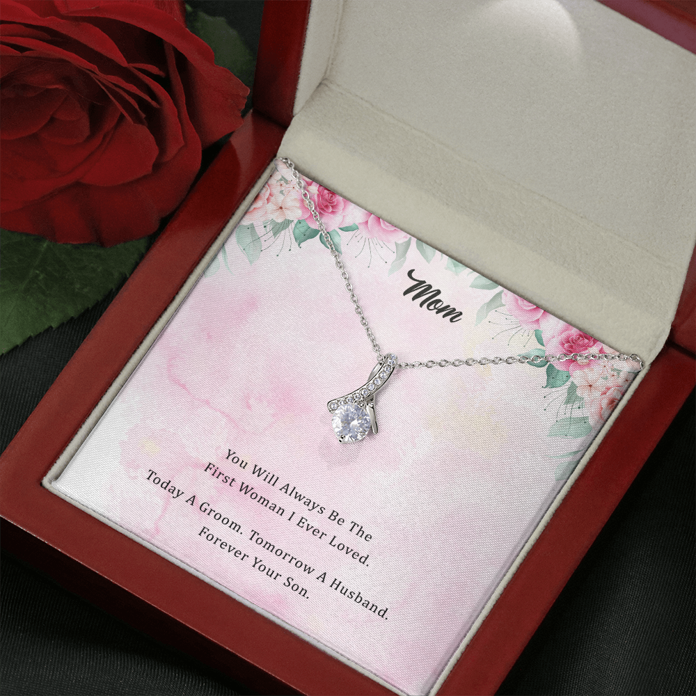Mother Of The Groom Alluring Beauty Necklace Gift From Son, Mom Wedding Gift From Son, Wedding Gift From Groom To Mom