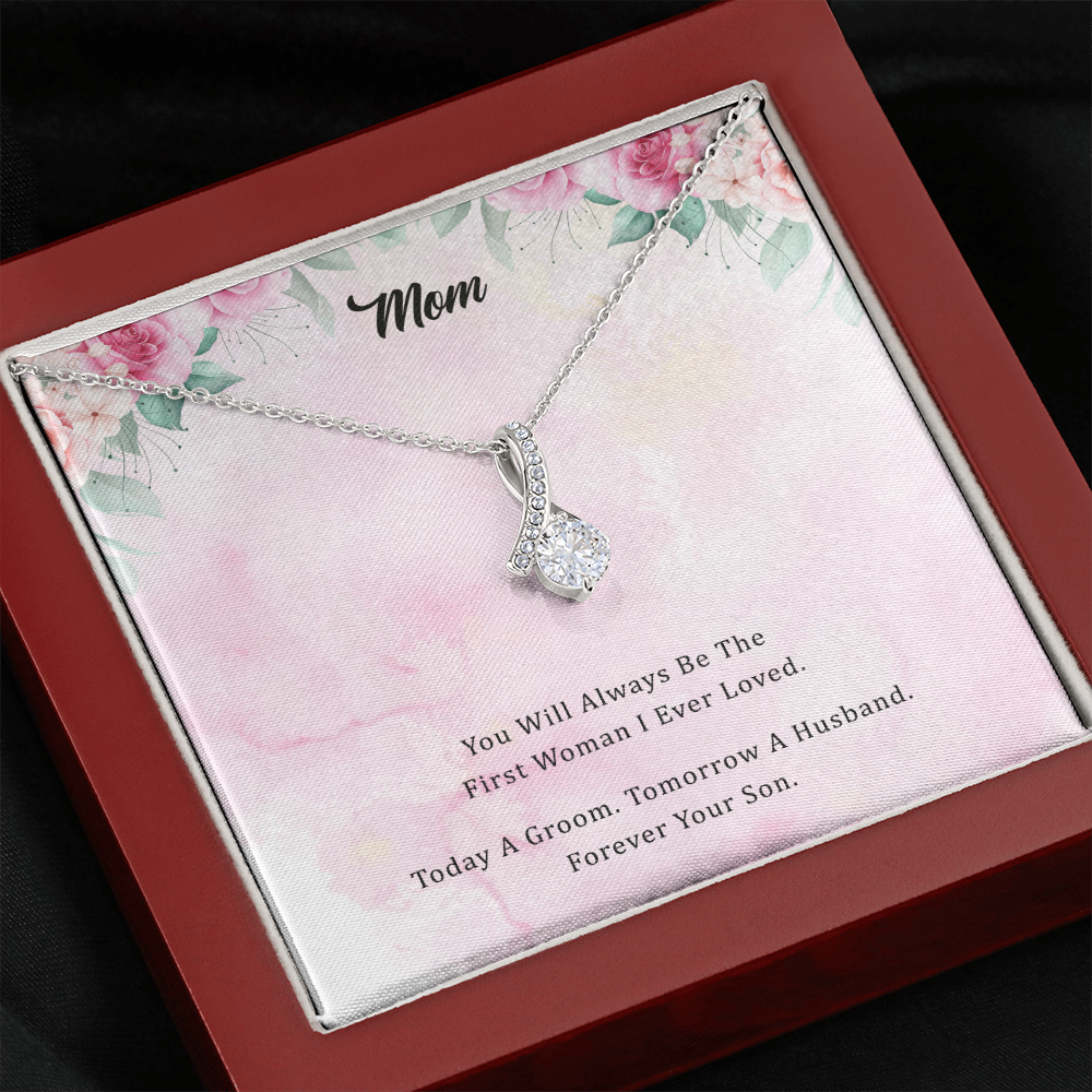 Mother Of The Groom Alluring Beauty Necklace Gift From Son, Mom Wedding Gift From Son, Wedding Gift From Groom To Mom