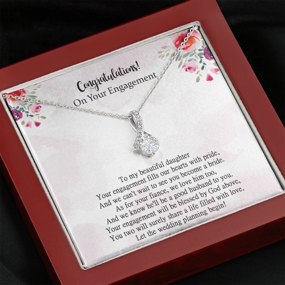 Engagement Gift For Daughter, Engagement Necklace Gift For Her From Parents