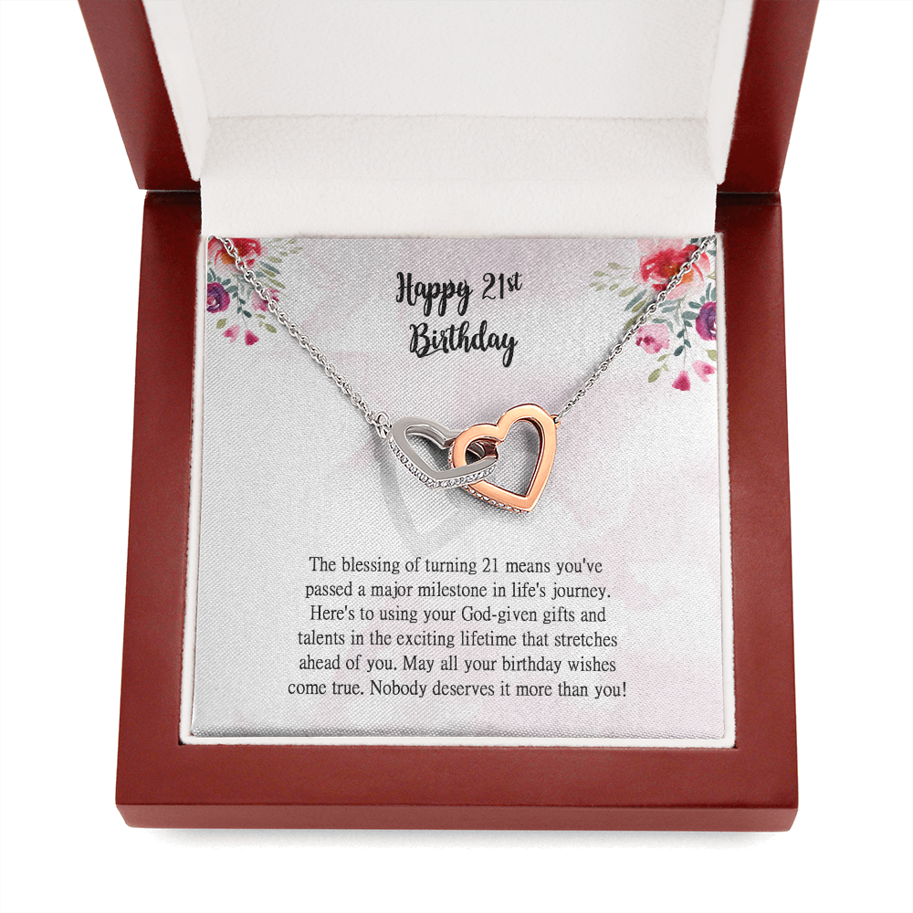 Personalized Birthday Necklace Gift For Her, Happy 21 Birthday Gift For Woman