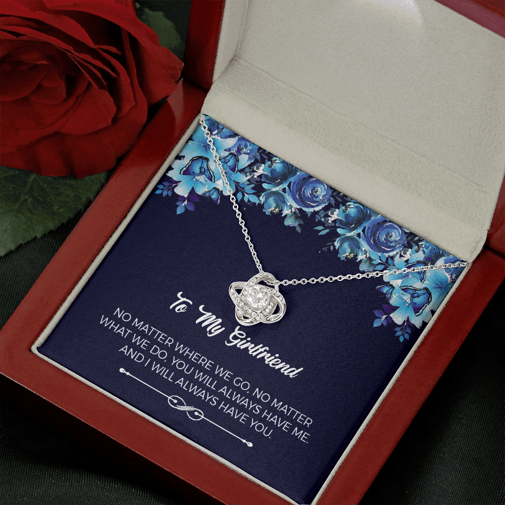 Birthday Love Knot Necklace Gift for Girlfriend