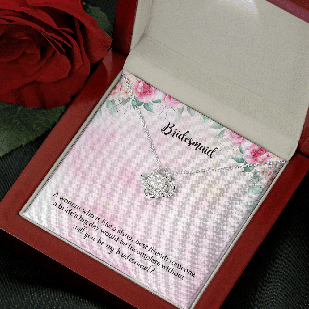 Will You Be My Bridesmaid Necklace with Card Bridesmaid Gift for Bridesmaid Necklace Bridesmaid Proposal Gift Personalized Necklace