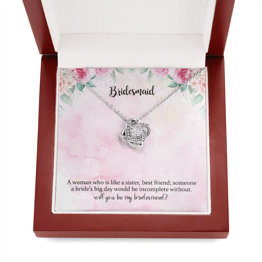 Will You Be My Bridesmaid Necklace with Card Bridesmaid Gift for Bridesmaid Necklace Bridesmaid Proposal Gift Personalized Necklace