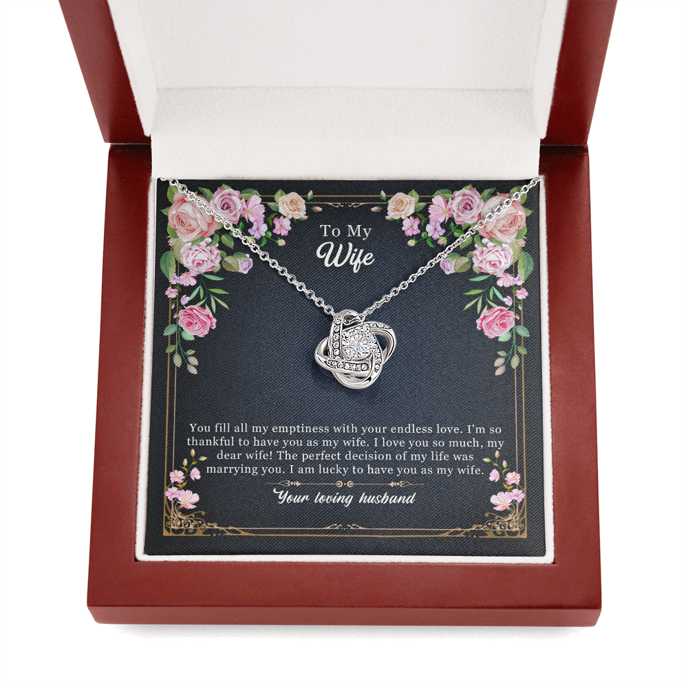 To My Wife Necklace Jewelry, Wife Necklace Gifts For Girlfriend On Birthday Anniversary Valentines Day With Message Card.