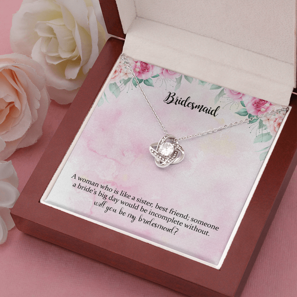 Will You Be My Bridesmaid Necklace with Card Bridesmaid Gift for Bridesmaid Necklace Bridesmaid Proposal Gift Personalized Necklace