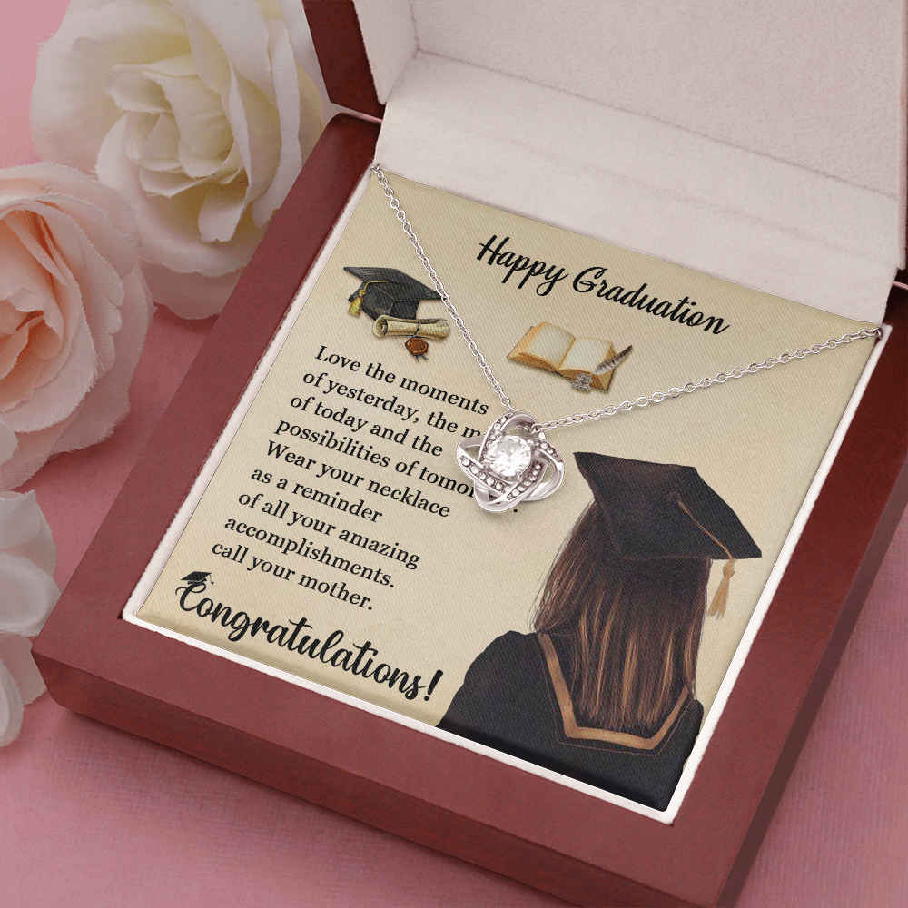 Graduation Gifts For Her 2022, Happy Graduation Love Knot Necklace，College Graduation Gifts For Her