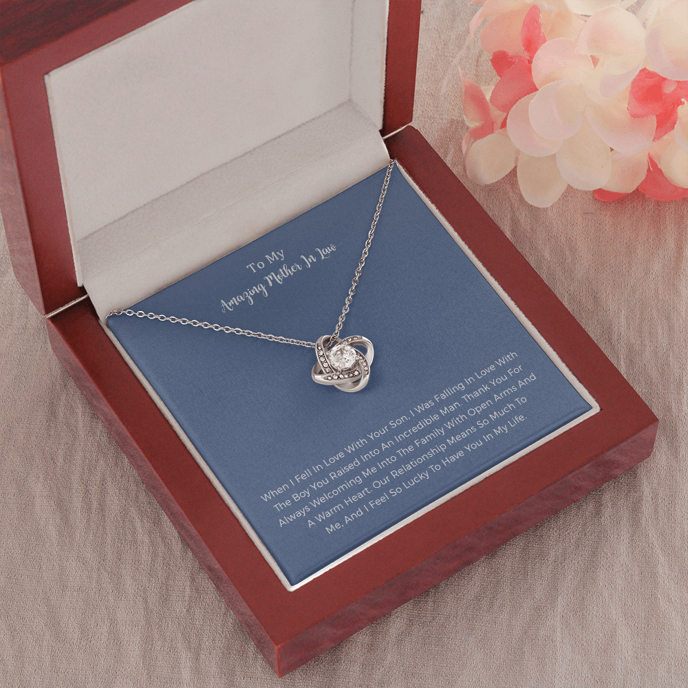Birthday Mother In Law Gifts，Personalized Necklace Jewelry Gift To My Mother-in-law On Wedding Day