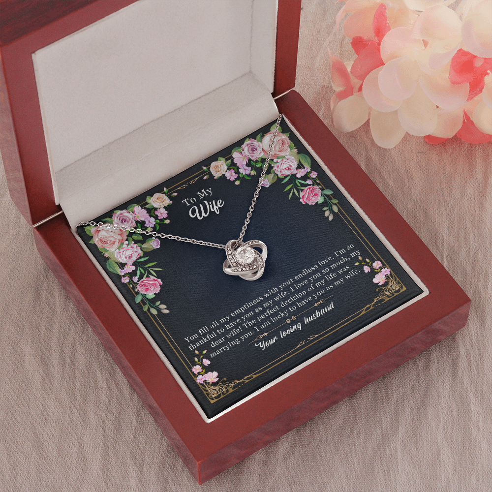 To My Wife Necklace Jewelry, Wife Necklace Gifts For Girlfriend On Birthday Anniversary Valentines Day With Message Card.