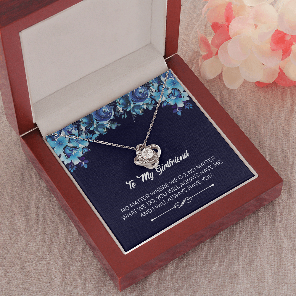 Birthday Love Knot Necklace Gift for Girlfriend