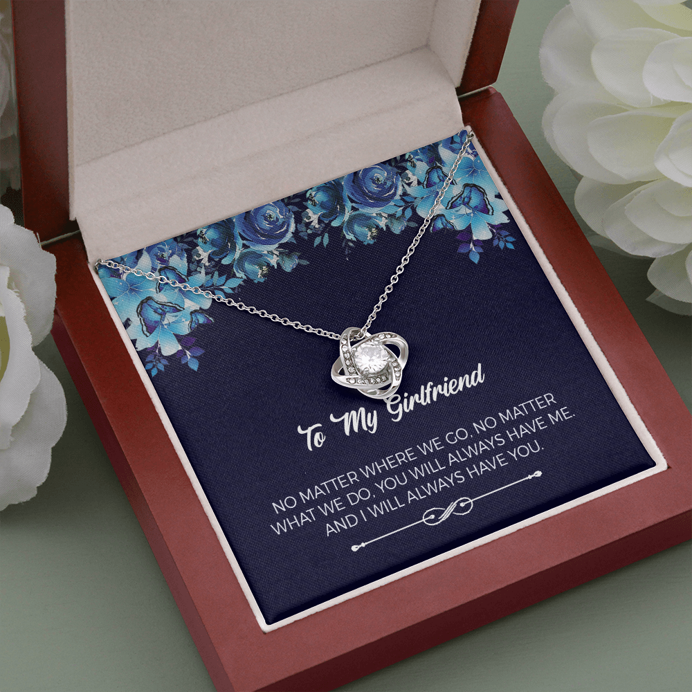 Birthday Love Knot Necklace Gift for Girlfriend