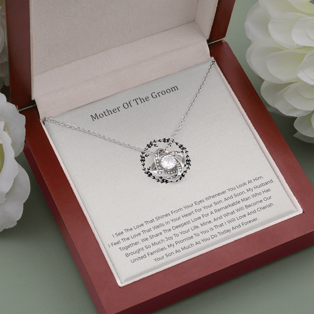 Mother of the Groom Gift Necklace: Wedding Gift, Bridal Party, Rehearsal Dinner, Man of My Dreams, Parent of Groom