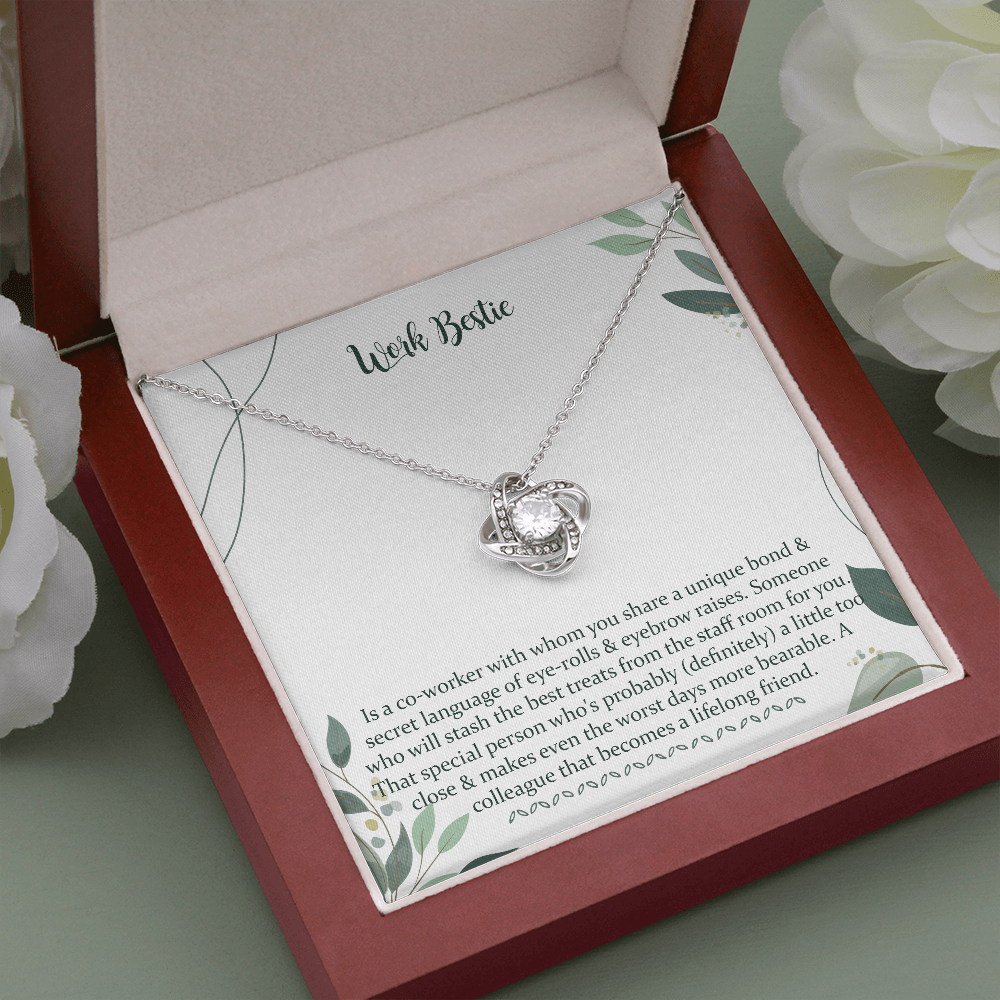 Work Bestie Funny Gift, Coworker Leaving Necklace Gift For Coworker Woman Gift Best Work Friend Work Bestie Jewelry For Her