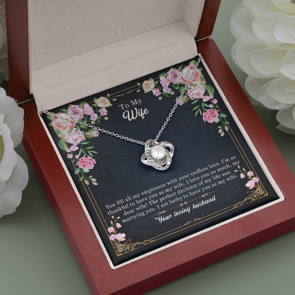 To My Wife Necklace Jewelry, Wife Necklace Gifts For Girlfriend On Birthday Anniversary Valentines Day With Message Card.