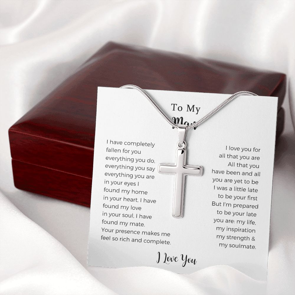 Birthday Gifts Stainless Steel Cross Necklace For Men Son Husband Boyfriend Dad Friends