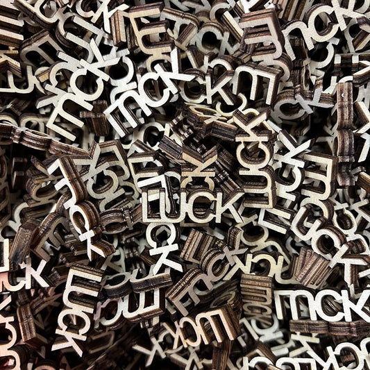 LUCK wooden cutouts - Refill your Jar of Lucks! 140 per pack
