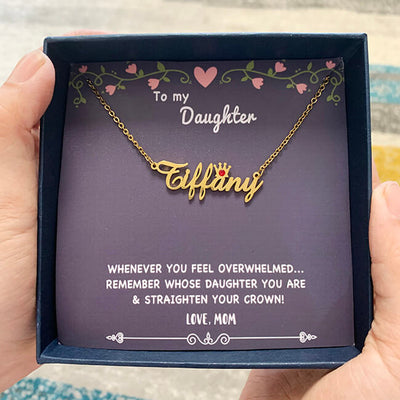 Customizable Name & Crown Necklace