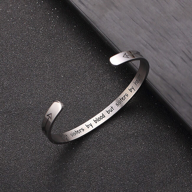 Not sisters by blood but sisters by heart Bracelet Bangle