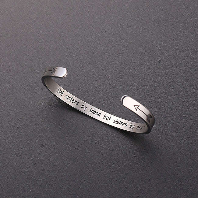 Not sisters by blood but sisters by heart Bracelet Bangle