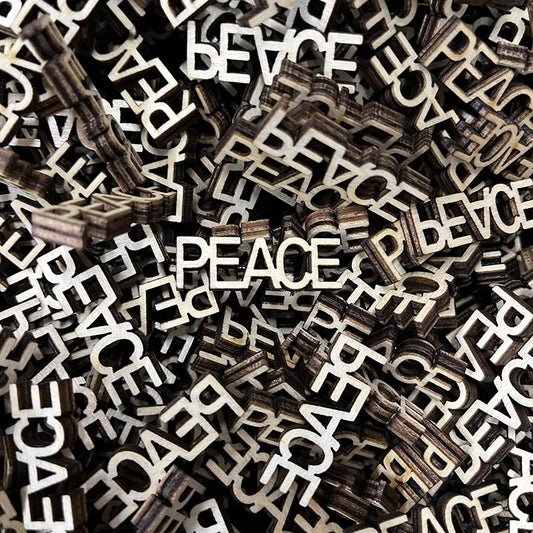 PEACE wooden cutouts 140 per pack