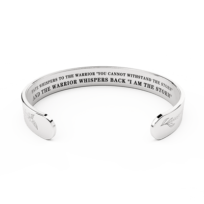 "I am the storm" Silver-plated Bracelet | Graduation Gift | Inspirational Gift