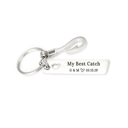 Custom My Best Catch Keychain