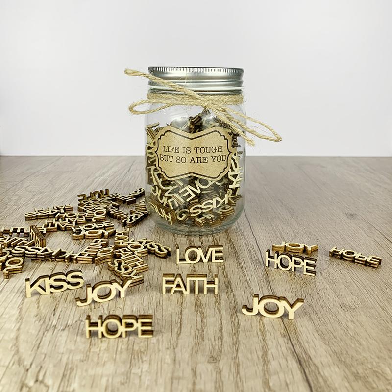  Give a Fuck - FUCK wooden cutouts - Make your own 12oz Jar of  Fucks! 170 per pack - (Explanation Card Included) : Home & Kitchen