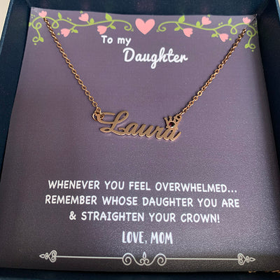 Customizable Name & Crown Necklace