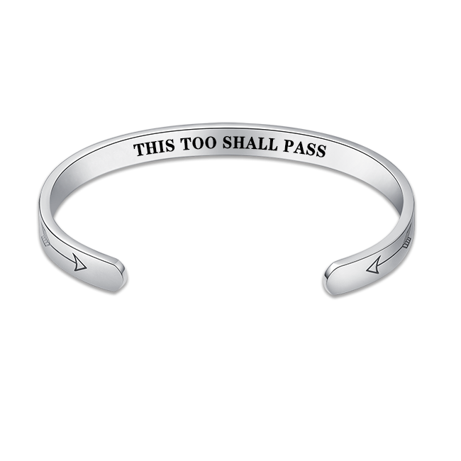 This too shall pass inner engraved bracelet